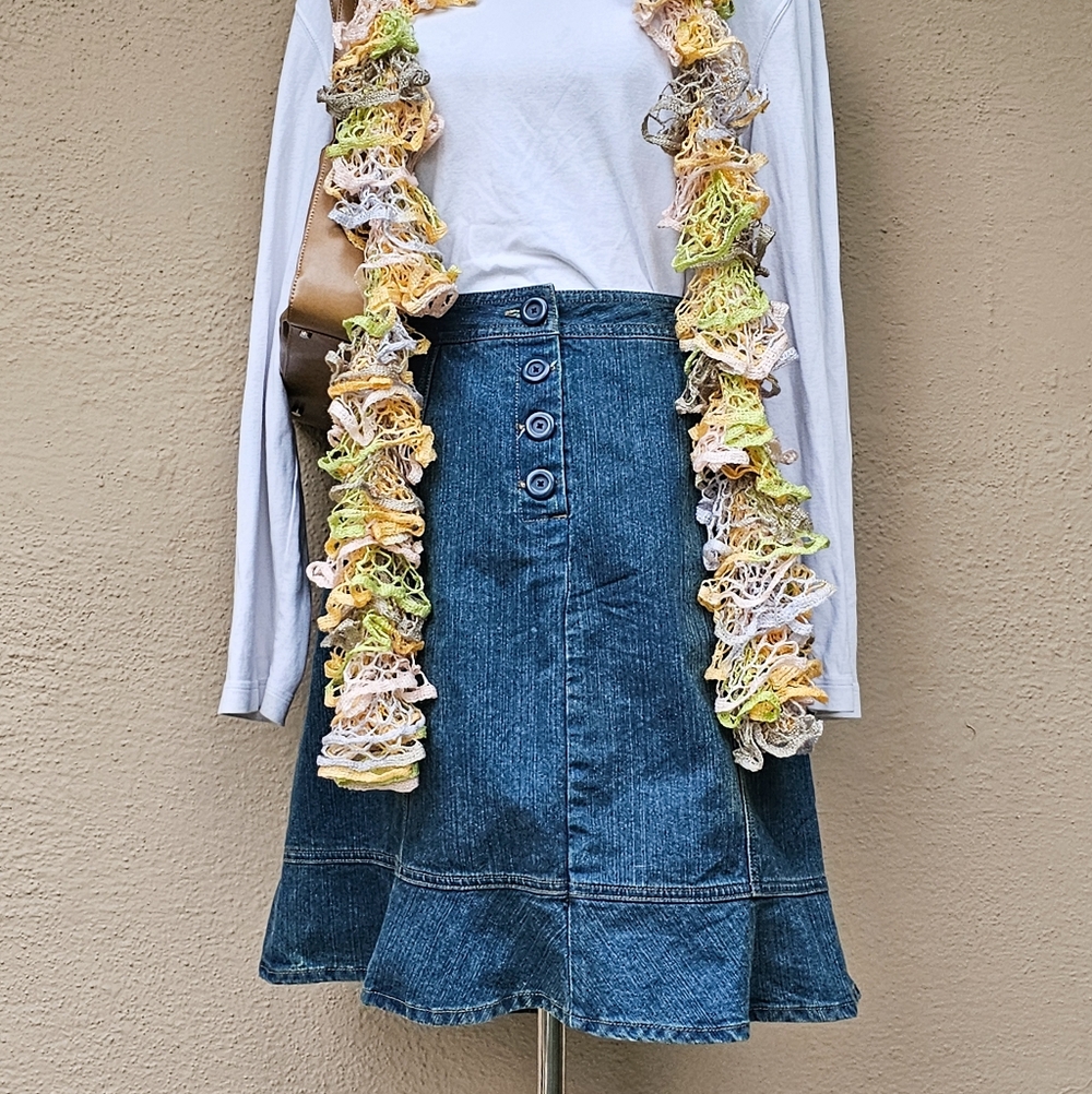 Ann Taylor LOFT Petite Stretch Button Fly Denim Faded Medium Wash Size 14P